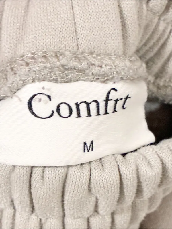 Comfrt Tranquil Sweatpants Cream Cotton Unisex Size Medium - Image 3