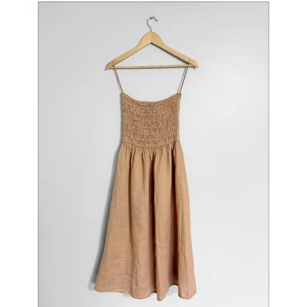 Faithful the Brand Elmarie 100% Linen Midi Dress - Image 2