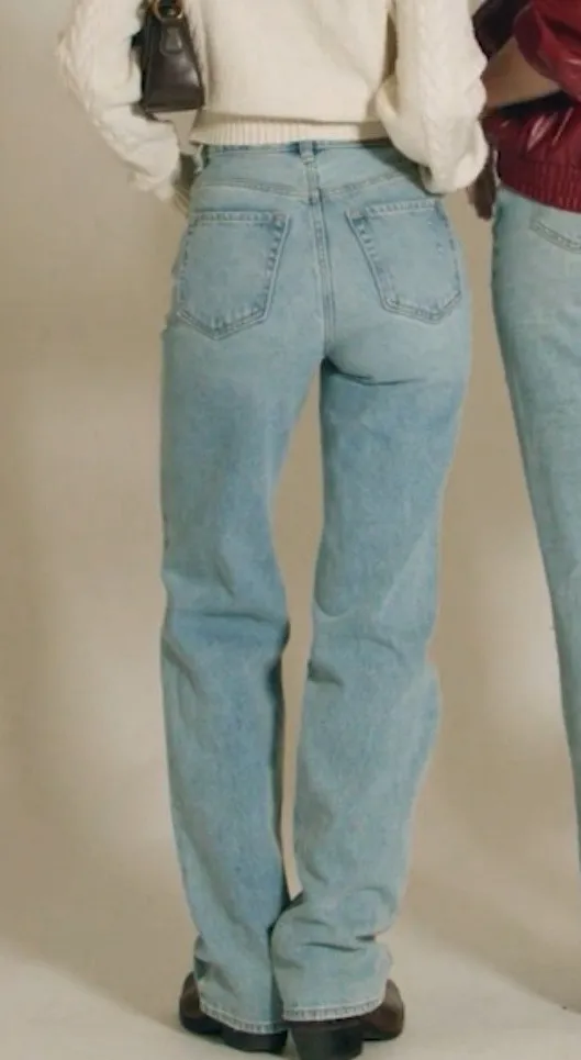 PacSun Ripped Boyfriend Jeans 90s High-Rise Light Wash Distressed 25 - Image 2