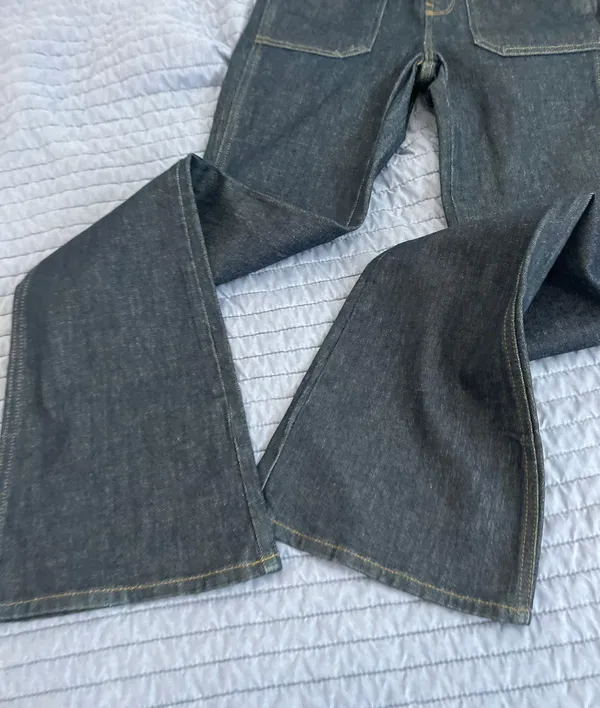Madewell Flea Market Flare denim overalls - Image 3