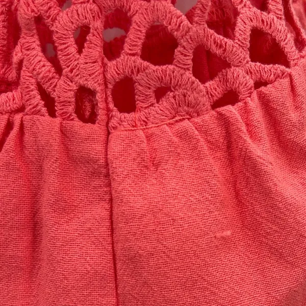 Tyler Boe Coral Crochet Bell‎ Sleeve Tiered Mini Dress Women's Med Cotton Lined - Image 5