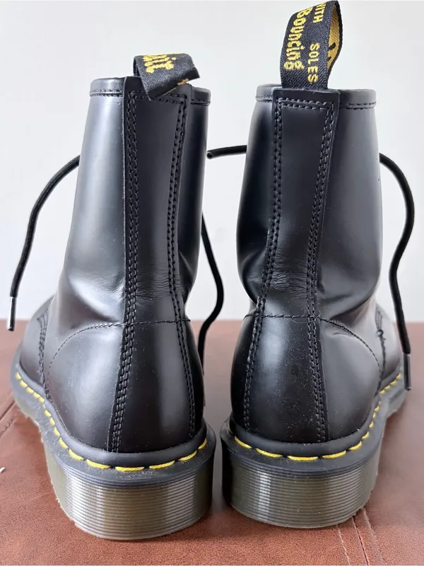 Dr. Martens 1460 Smooth Leather Black Boots Women Size 7 US 38 EU - Image 2