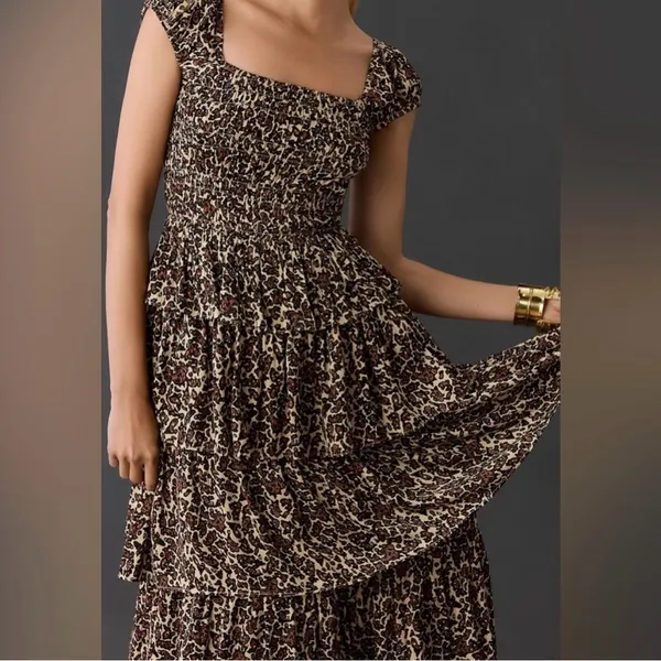 Ciao Lucia Catalina‎ Square Neck Tiered Maxi Dress Medium NWOT - Image 8