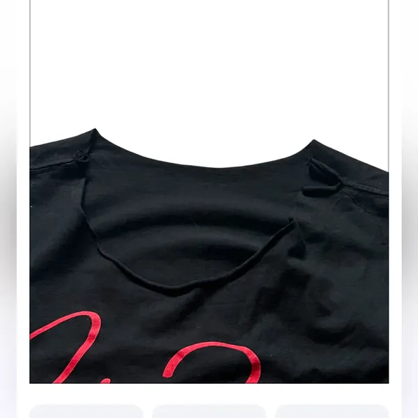Betty Boop Black Tee with Red and Green Accents - Image 4