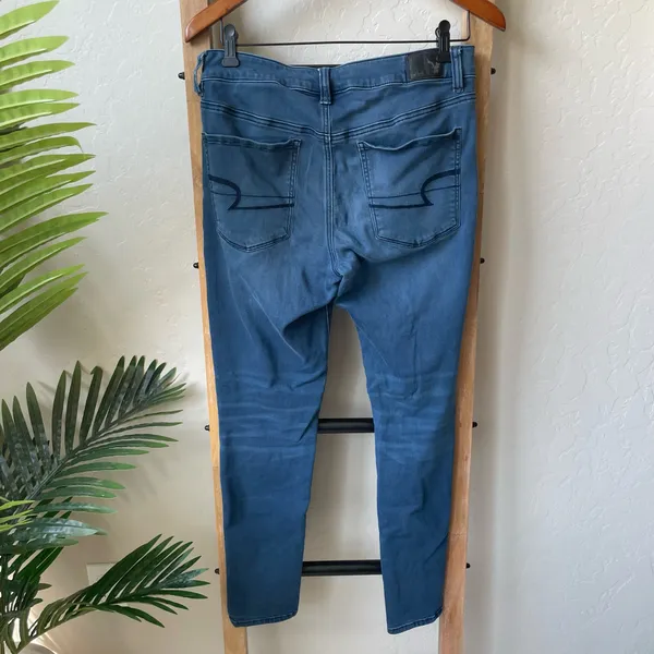 American Eagle Outfitters Dark Blue High Rise Jegging Skinny Jeans - Image 4