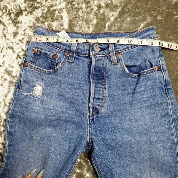 Levi's 501 High Waist Distressed‎ Jeans - Image 4