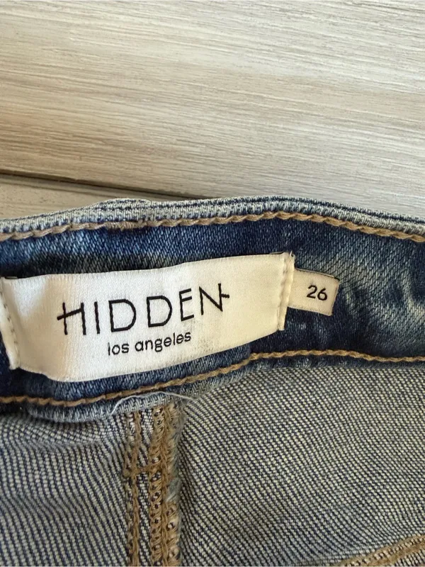 Hidden Noir Mid Rise Wide Leg Jeans Blue Size 26 NWT - Image 8