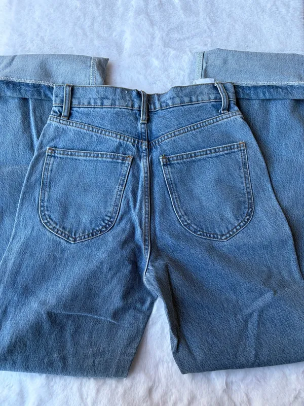 Reformation Light Blue High-Rise Wide-Leg Jeans - Image 5