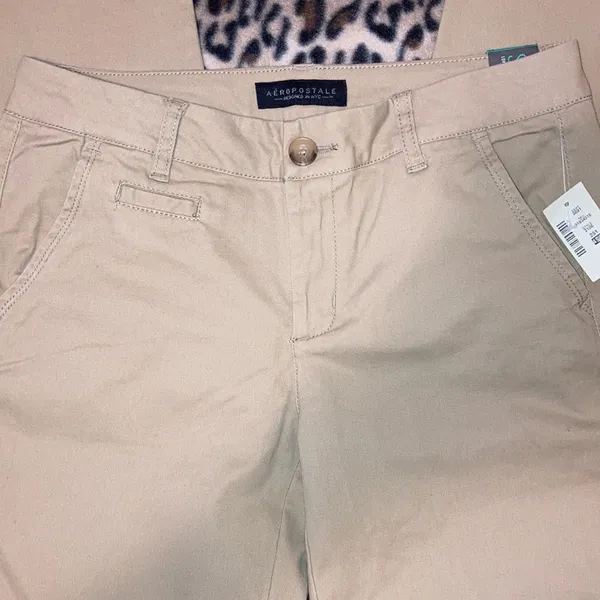 AEROPOSTALE Khaki Pants Women’s Size 4 Short Low Rise Skinny Pants Khaki Chinos - Image 7
