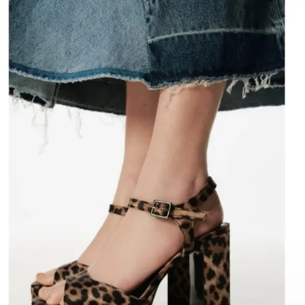 Zara Leopard Print Platform Block Heels - Size 42 (US 10) - Worn Once! ✨ - Image 3