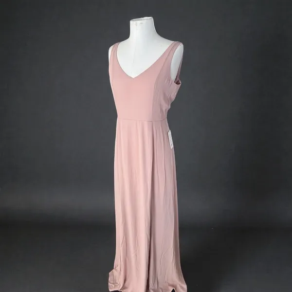 Show Me Your Mumu Jenn Maxi Dress – Neutral Mauve Chiffon Blush– Size XL – NWT - Image 13