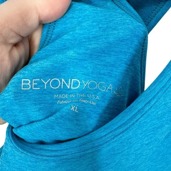 Beyond Yoga Blue Spacedye Criss Cross Back Active Dress with Shelf Bra‎ Size M - Image 4