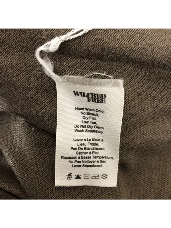 Wilfred Free Shift Dress 3/4 Sleeve Pockets Stretch Brown Size S - Image 4