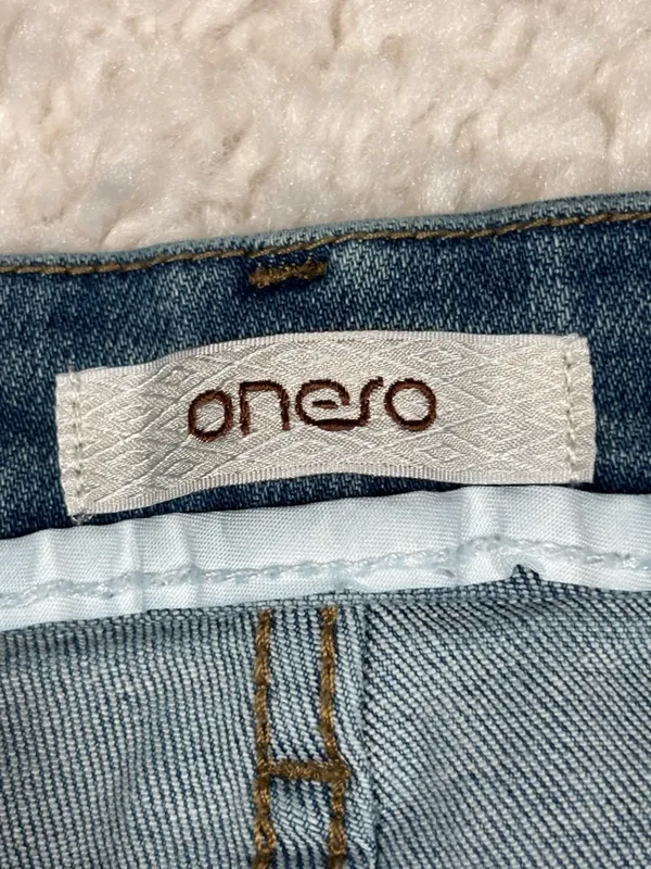 Onero Women’s Jeans Size 25 Wide Leg Raw Hem Medium Wash - Image 4