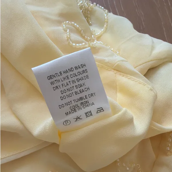 White Fox Beaded Halter Top Linger In The Light Size S Lemon - Image 5