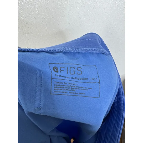 Figs Zamora Jogger Scrub Pants Blue Medium Petite W18SW2005P Cargo Yoga Waist‎ - Image 3