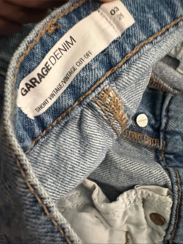 Garage Denim Jeans Shorts Festival Distress Destroyed Fray Cutoff size 26 - Image 6