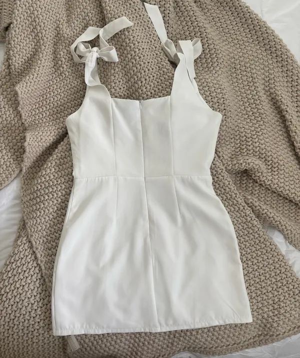 Lulus Your Sweetie White Tie-Strap Mini Dress - Image 5