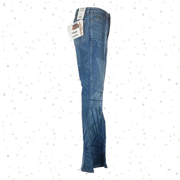 Wrangler x Lainey Wilson Blue Star Jeans Bell Bottom Flare TALL Size 28 x 34 NEW - Image 3