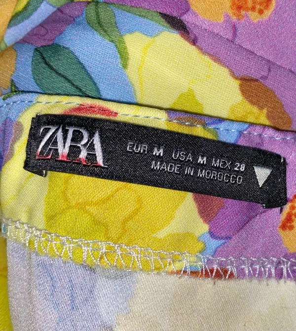 Zara multicolored floral print mini dress size medium Dress - Image 8