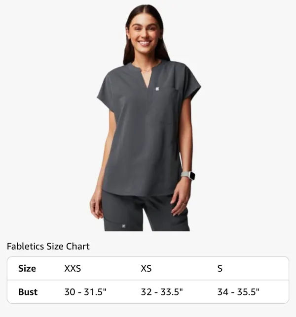 Fabletics Women's Evolve 3-Pocket Scrub Top with an Oversized Fit - MotionTech, 4-Way Stretch, Wrinkle-Resist, Anti-Shrink - Image 6