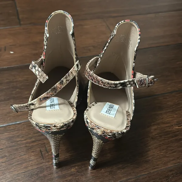 Steve Madden Daily Snake Animal Print Sling-Back Pumps Heels 8M new #1 - Image 8