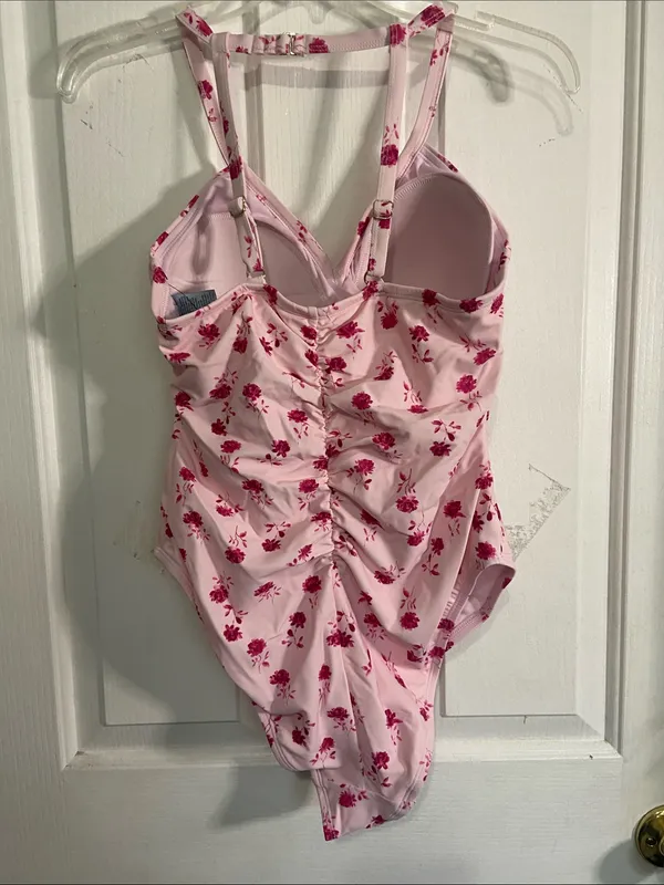 Shade & Shore Pink Floral Swimsuit - Image 3