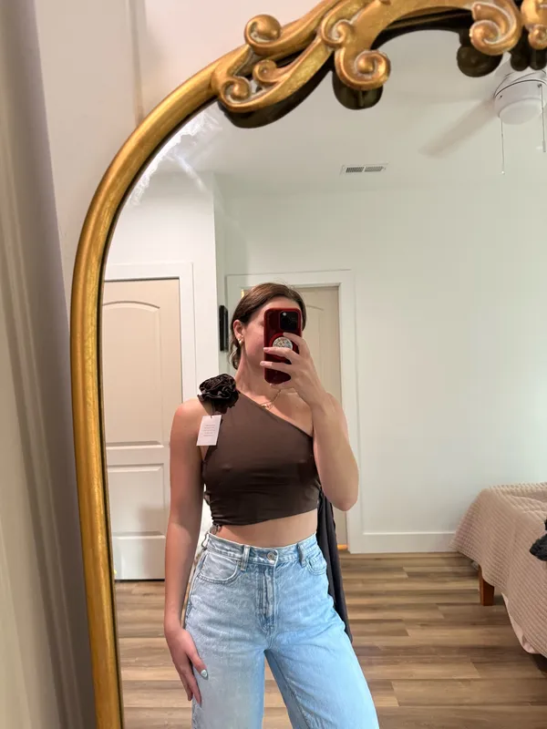 Cordelia Top in chocolate brown - Image 2
