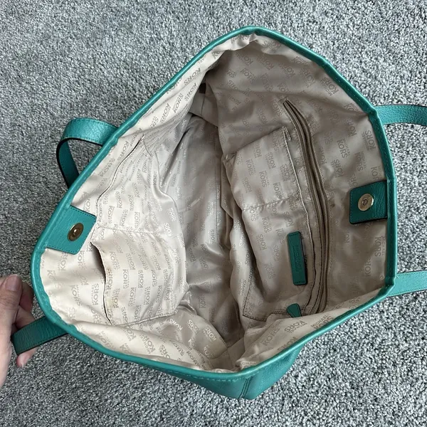 Michael Kors Tote Bag Teal‎ Gold - Image 6