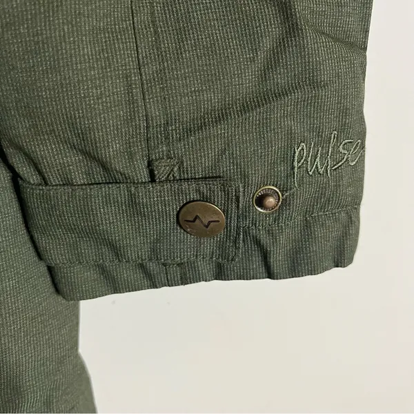 Pulse Olive Green‎ Hooded Winter Parka Jacket Faux Fur Trim Snow Skirt Medium - Image 2