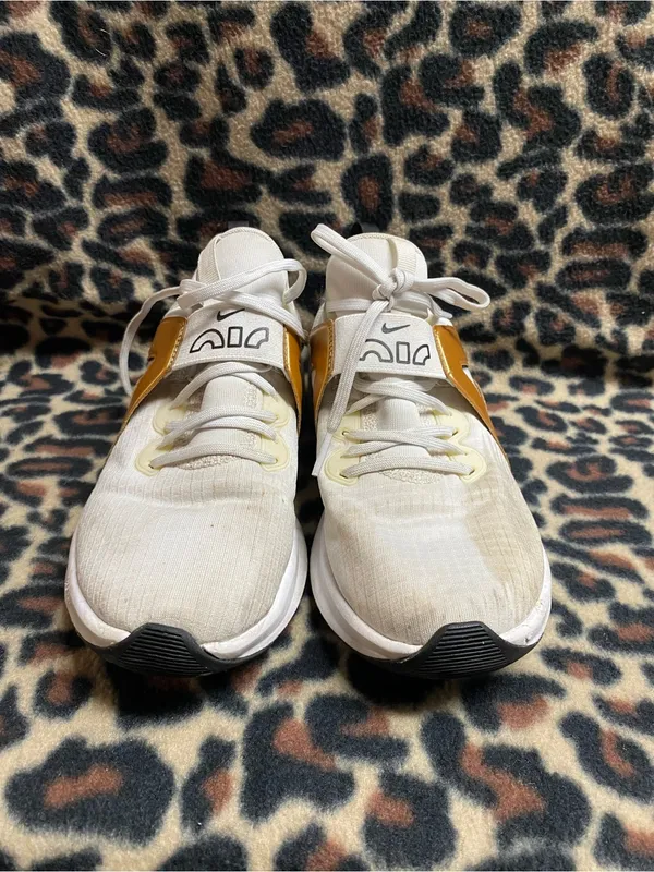 Nike Air Max White & Gold Sneakers - Image 2
