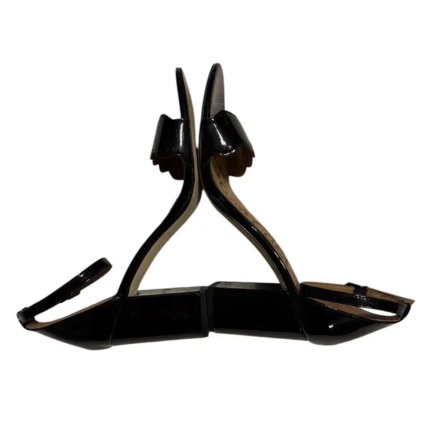 Sam Edelman Odila Black Patent Scalloped Ankle‎ Strap Block Heel Sandals Size 10 - Image 10