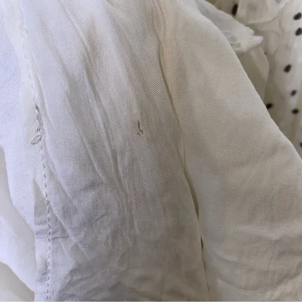Zara White Black Polka Dot Ruffle Wrap Romper Size M - Image 7