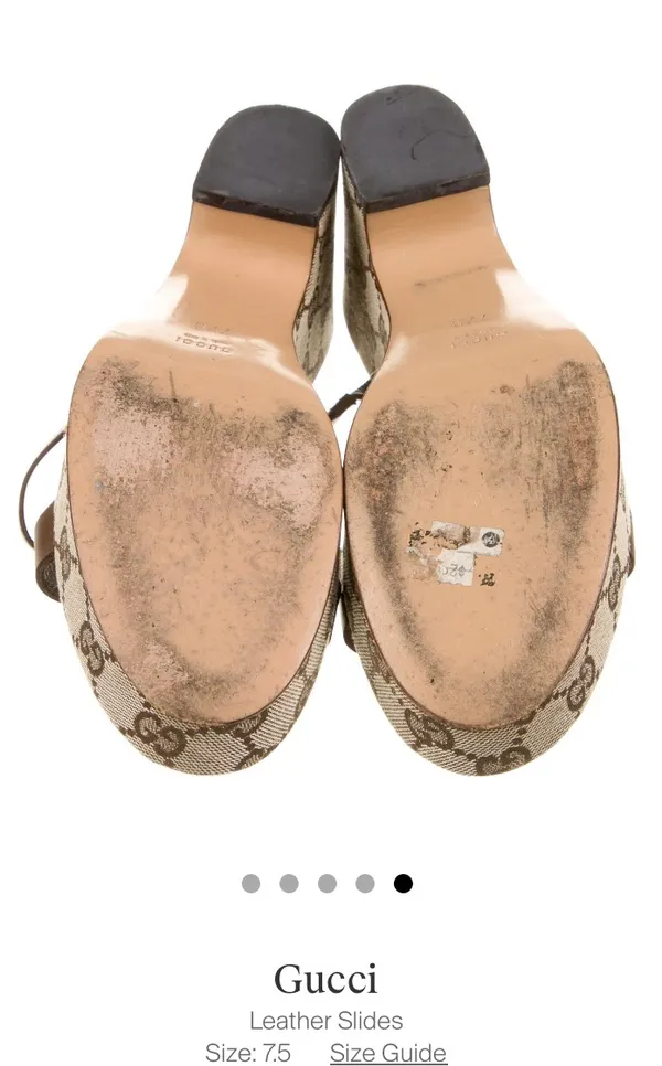 Gucci Slides GG Logo Sandals Wedge - Image 4