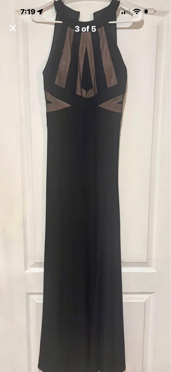 Morgan and Co. Halter Jersey Dress with Open Back from David's Bridal - Image 2