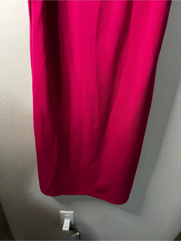 Slinky Brand Fuscia Pink Sleeveless MIDI Dress Casual Resort Summer - Image 4