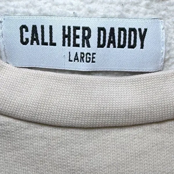 Call‎ Her Daddy Barstool Crewneck Sweatshirt Large Cream Health Wellness - Image 6