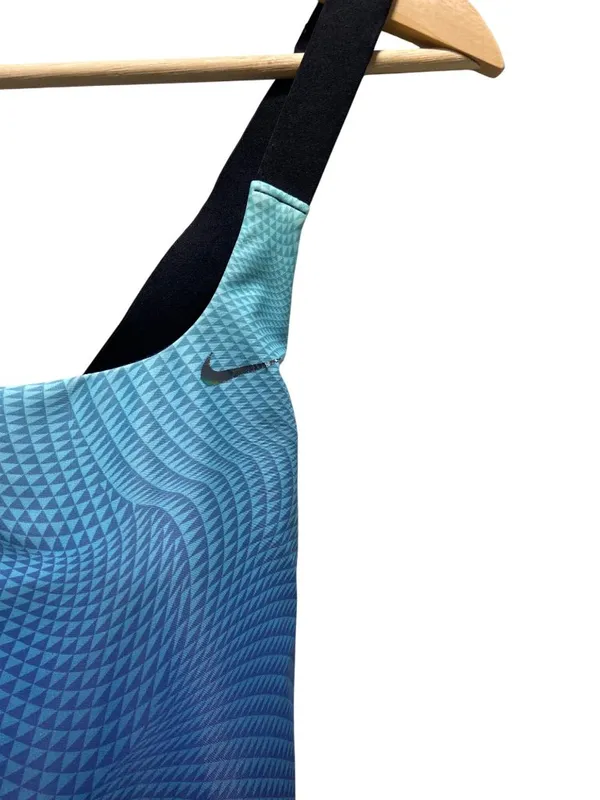 Nike One Piece Swimsuit Blue Size M Summer Beach Vacation Resortwear Swimming - Image 6