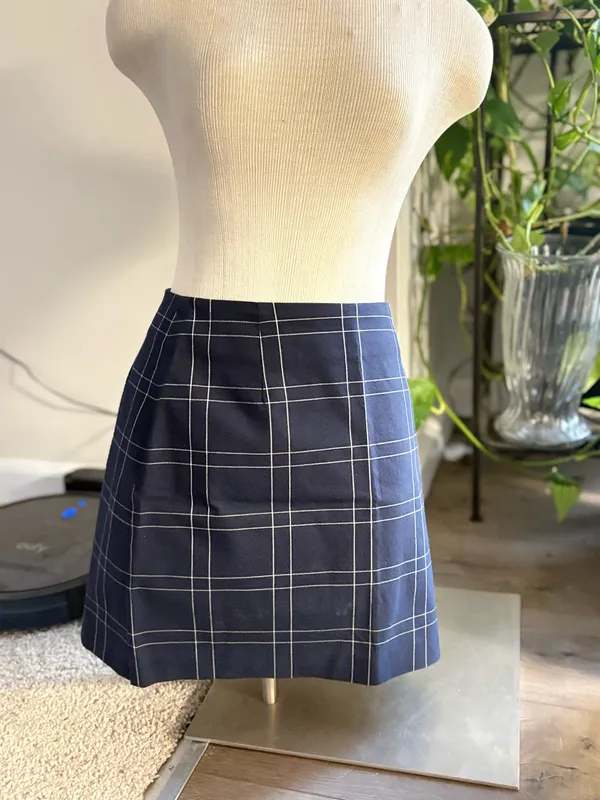 The Limited Navy Plaid Skirt - Image 2