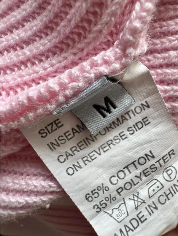 Pink Strapless Twist Front Knit Midi Dress Size M Bodycon Tube Dress - Image 3