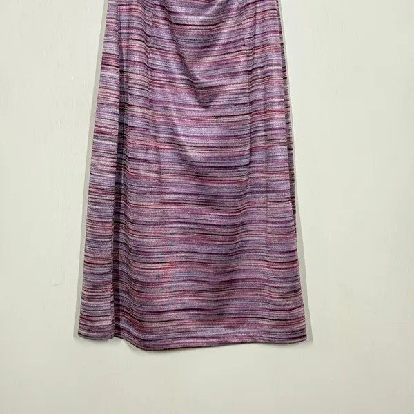 Express Y2K Trapeze Dress Size Small Pink Purple Space Dye Halter Nightout Party - Image 6