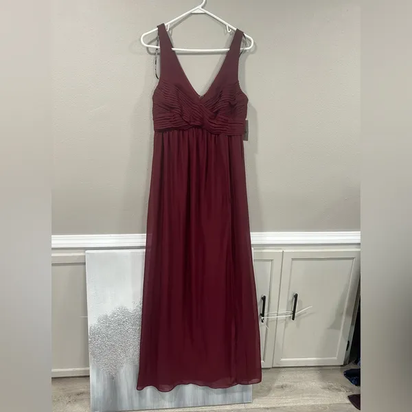 NWT Birdy Grey Laurie Chiffon Dress in Cabernet - Image 2