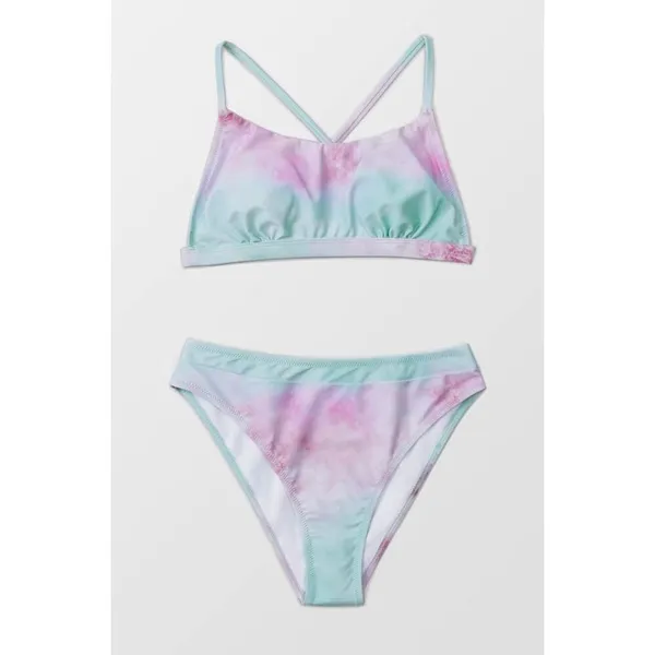 New Womens CUPSHE High Waisted Tie Dye Tummy Control Bikini Swimsuit M/L - Image 3