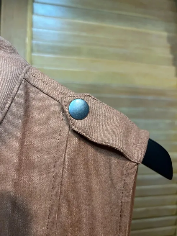 Staccato Womens Rust Faux Suede Utility Anorak Vest size L - Image 3
