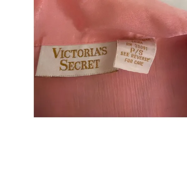 Vintage Victoria's Secret Front Button Satin Loungewear Night Shirt Small - Image 4