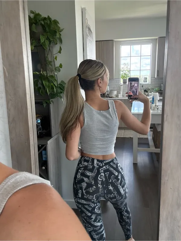 Nike Black & White Printed High-Rise Leggings (Size XS) - Image 2