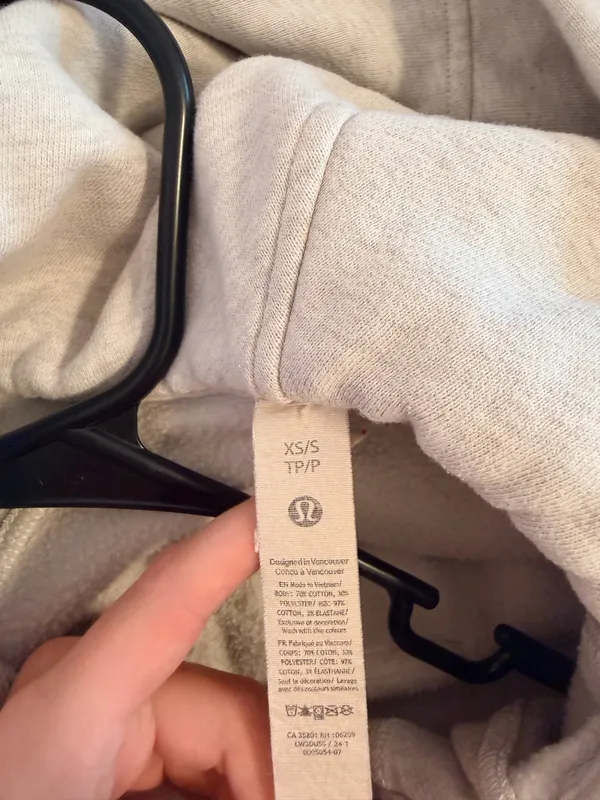 Lululemon Quarter-Zip Scuba Hoodie Grey xs/s - Image 3