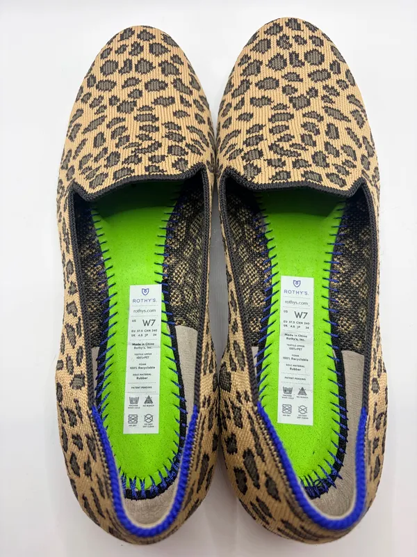 Rothy’s The Loafer Leopard Animal Print Knit Slip On Comfort Flats Women 7 - Image 7