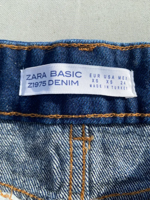 ZARA Z1975 Denim Gemstone Button Skirt - Image 5