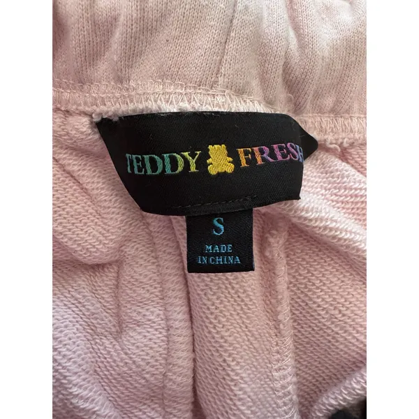 Teddy Fresh Pink Black Lace Jogger Sweatpants Women’s Size Small - Image 7